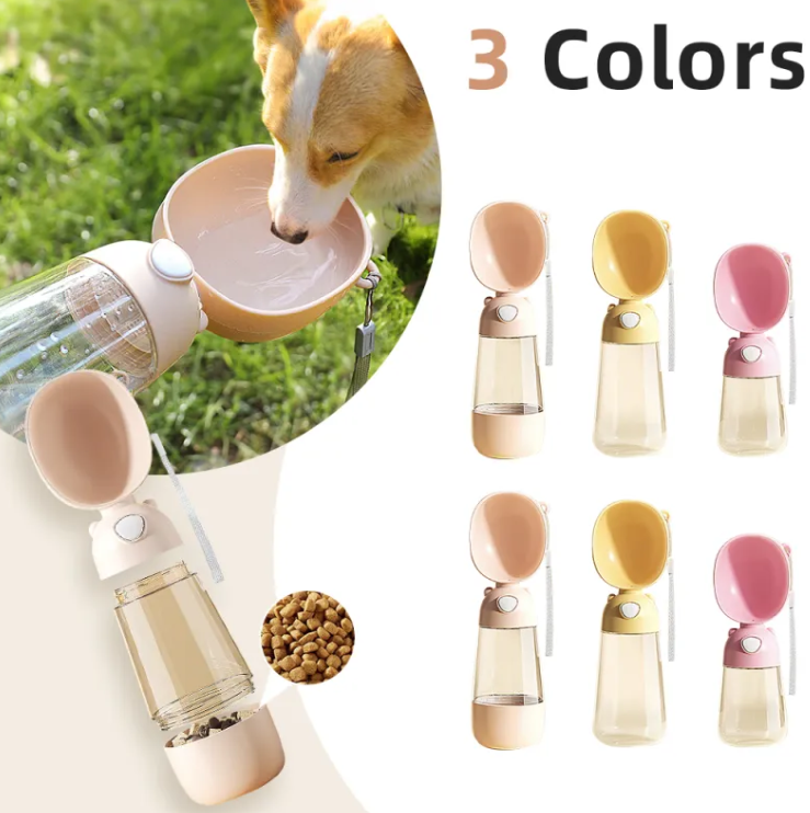 Portable Dog Water Bottle with Travel Bowl
