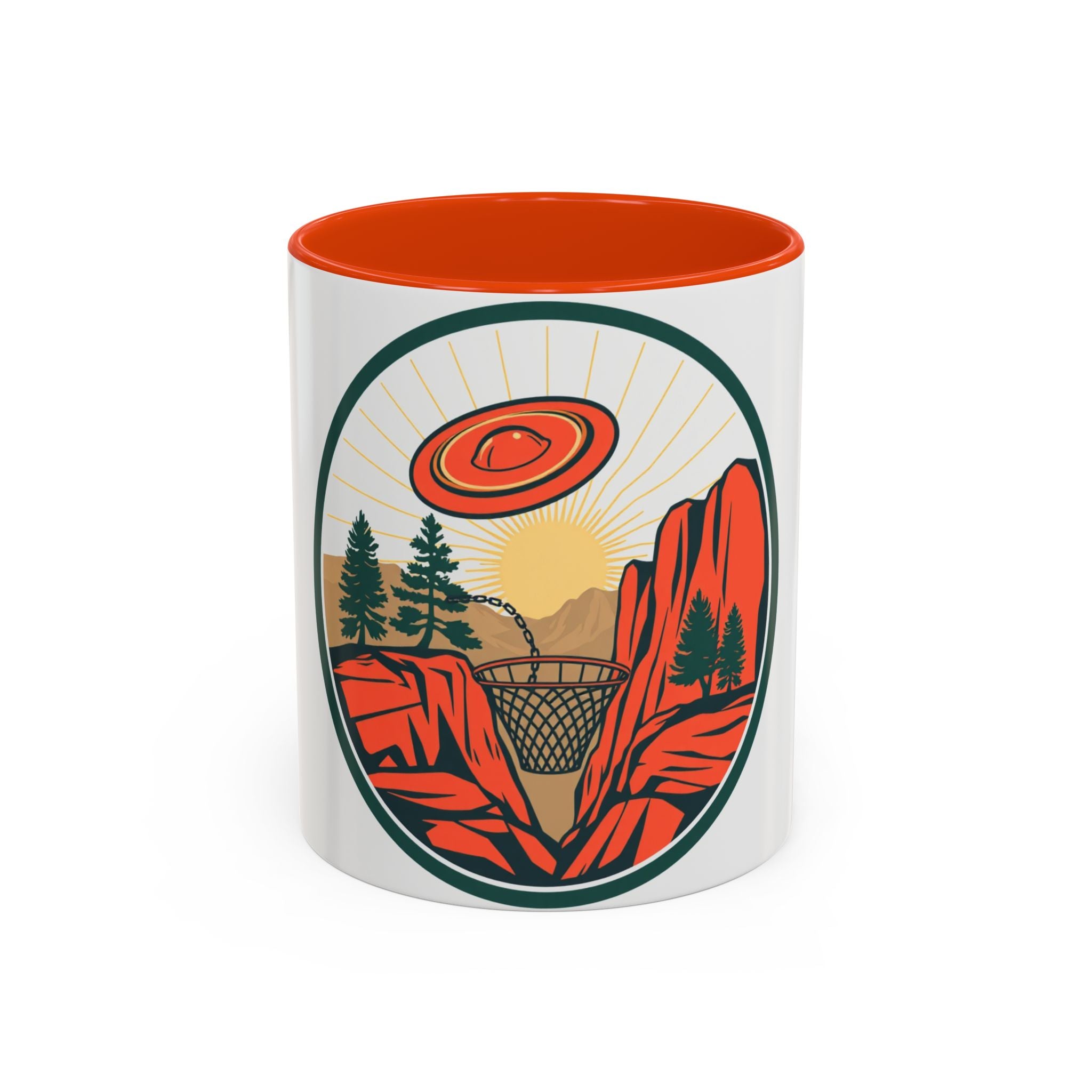 CanyonCache Disc Golf Canyon Mug — Retro Disc Golf Coffee Mug