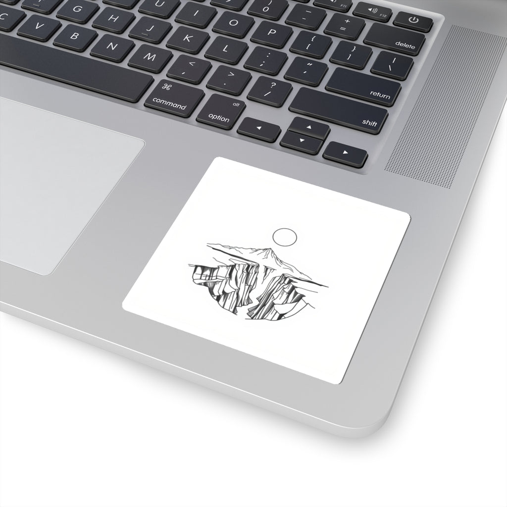 CanyonCache Minimalist Canyon Sticker — Vinyl Kiss-Cut