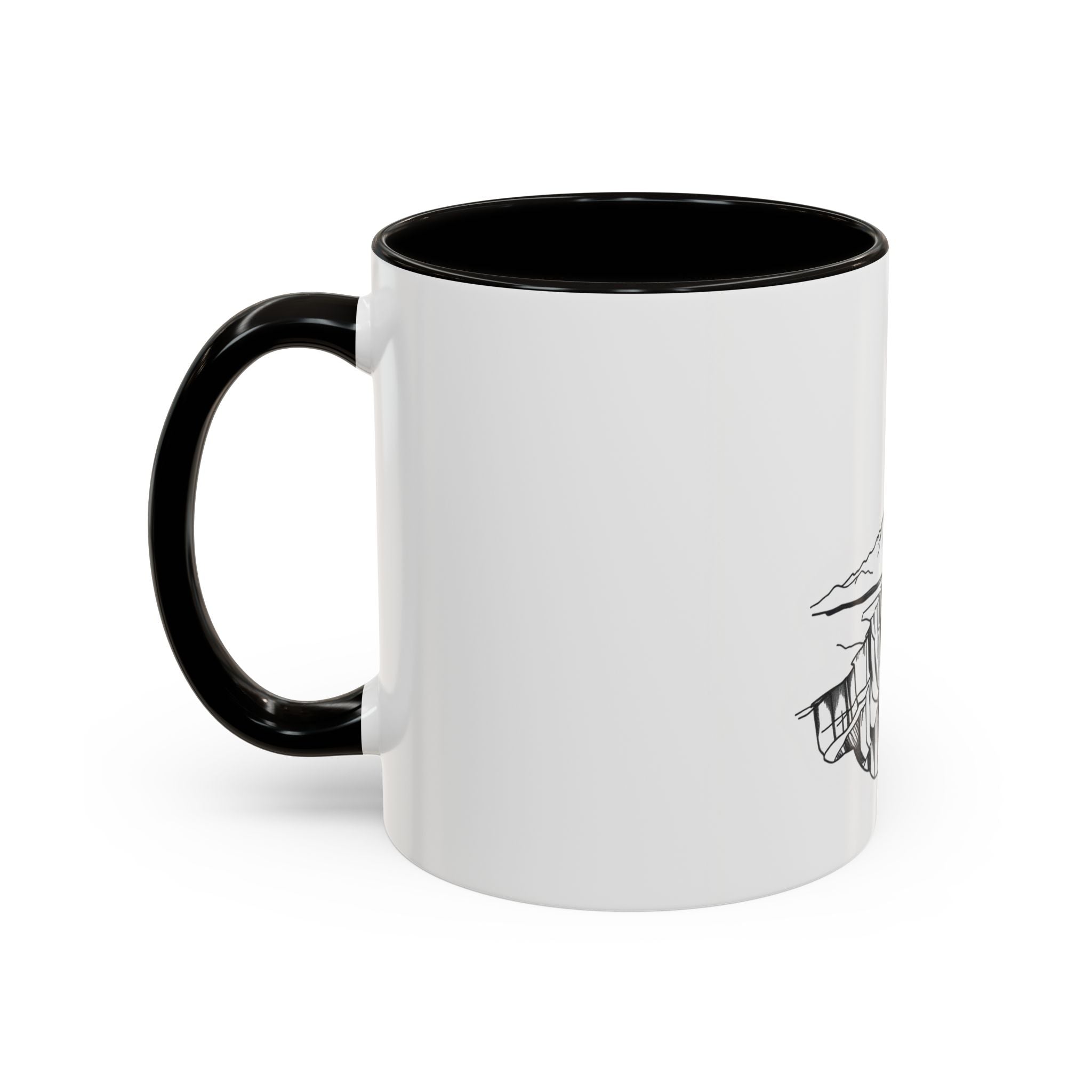 CanyonCache Minimalist Canyon Mug — Line-Art Mountain Coffee Mug