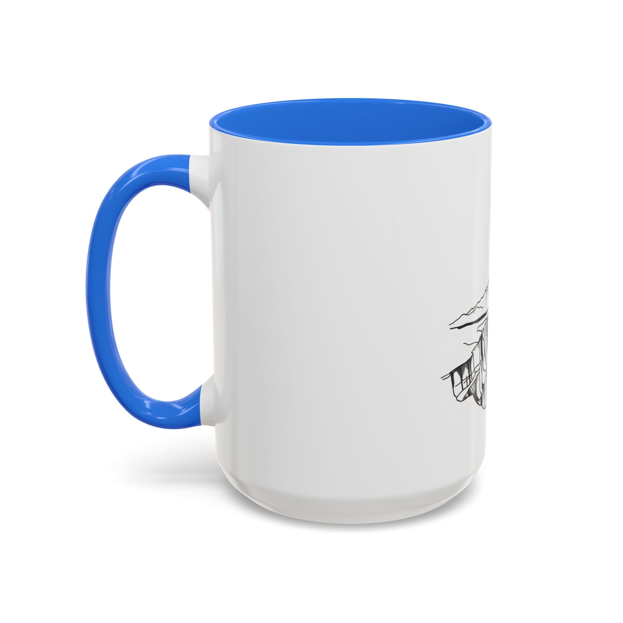 CanyonCache Minimalist Canyon Mug — Line-Art Mountain Coffee Mug