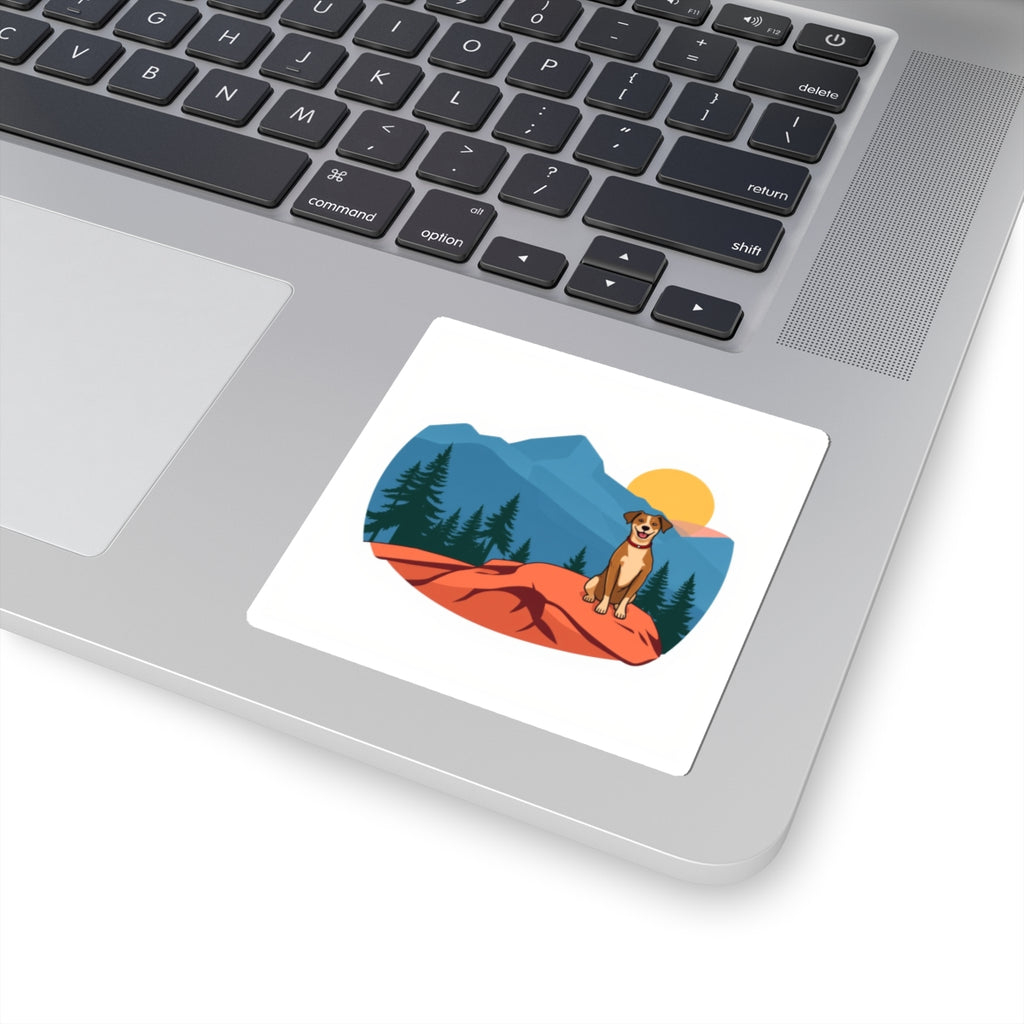 CanyonCache Trail Dog Sticker — Vinyl Kiss-Cut