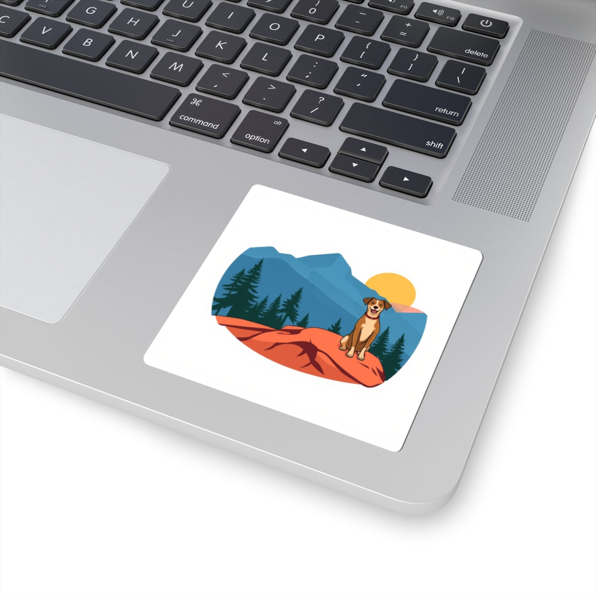 CanyonCache Trail Dog Sticker — Vinyl Kiss-Cut