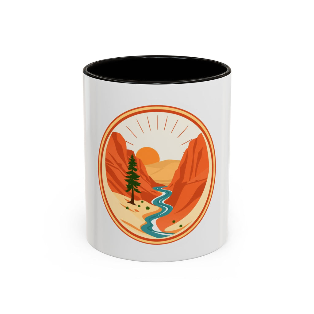 CanyonCache Canyon Badge Mug — Retro National-Park Camp Coffee Mug