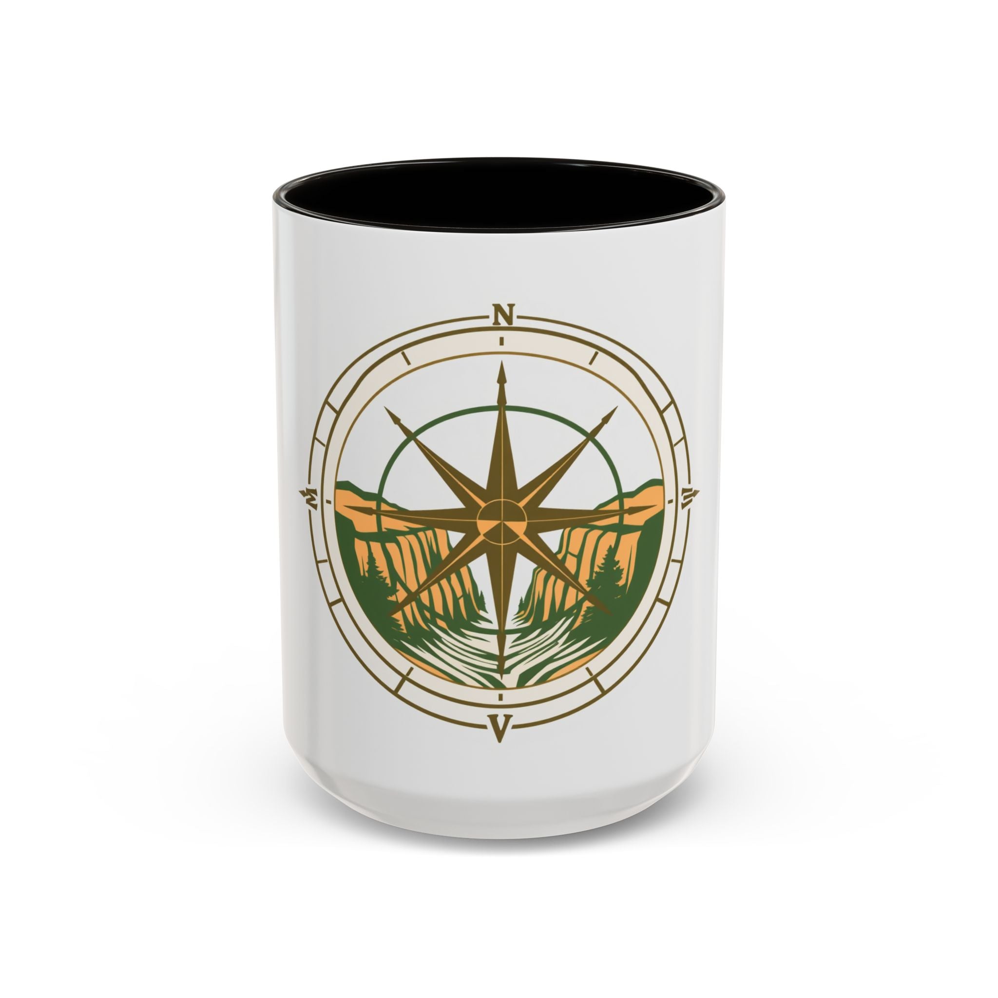 CanyonCache Compass Trail Mug — Topographic Explorer Coffee Mug
