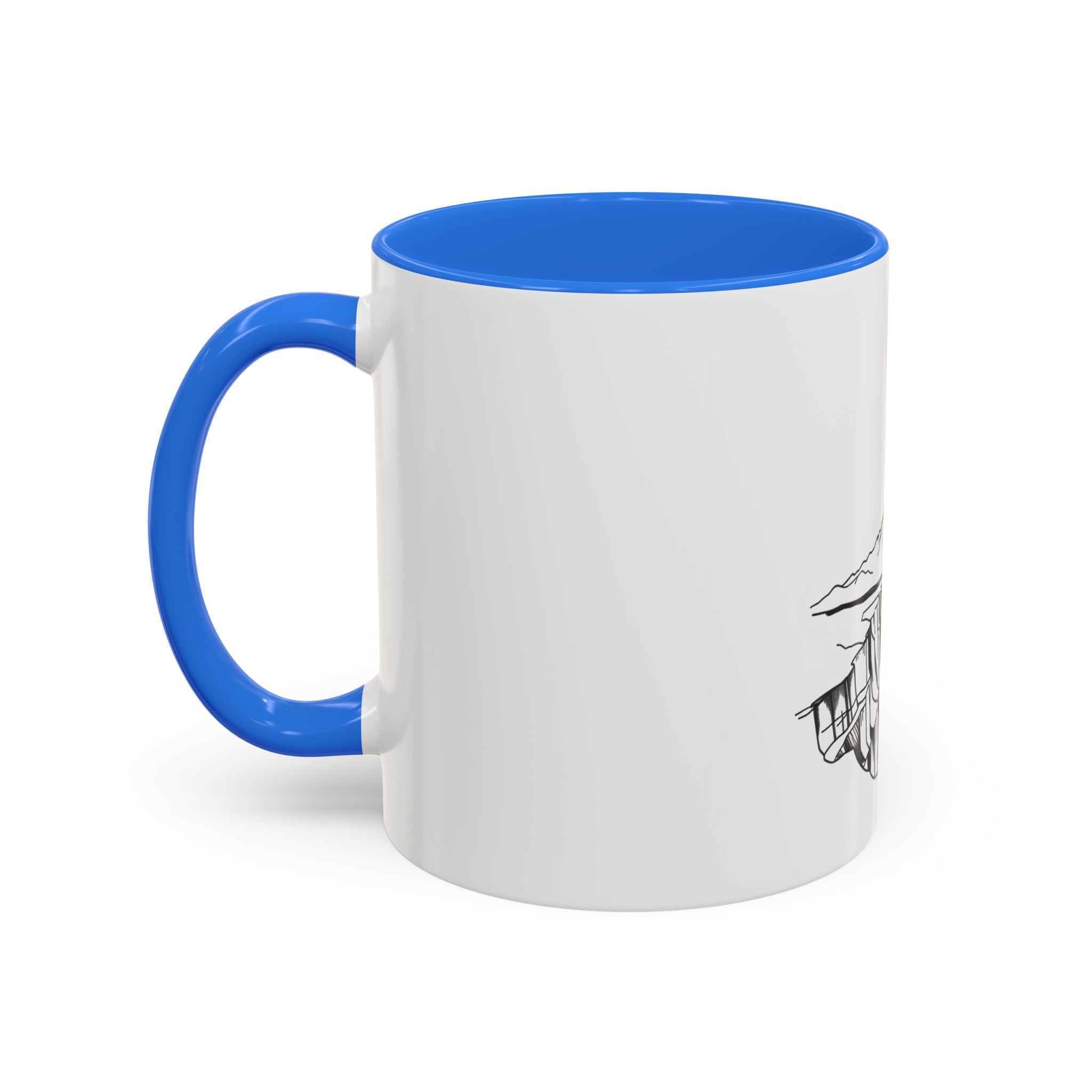 CanyonCache Minimalist Canyon Mug — Line-Art Mountain Coffee Mug