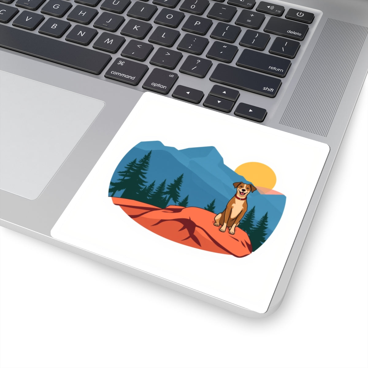 CanyonCache Trail Dog Sticker — Vinyl Kiss-Cut