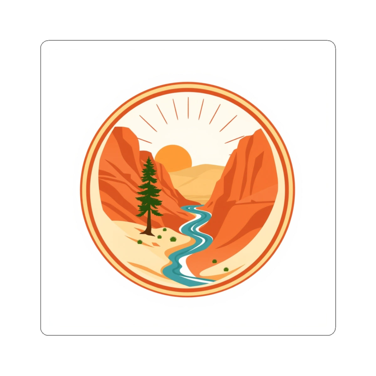 CanyonCache Canyon Badge Sticker — Vinyl Kiss-Cut