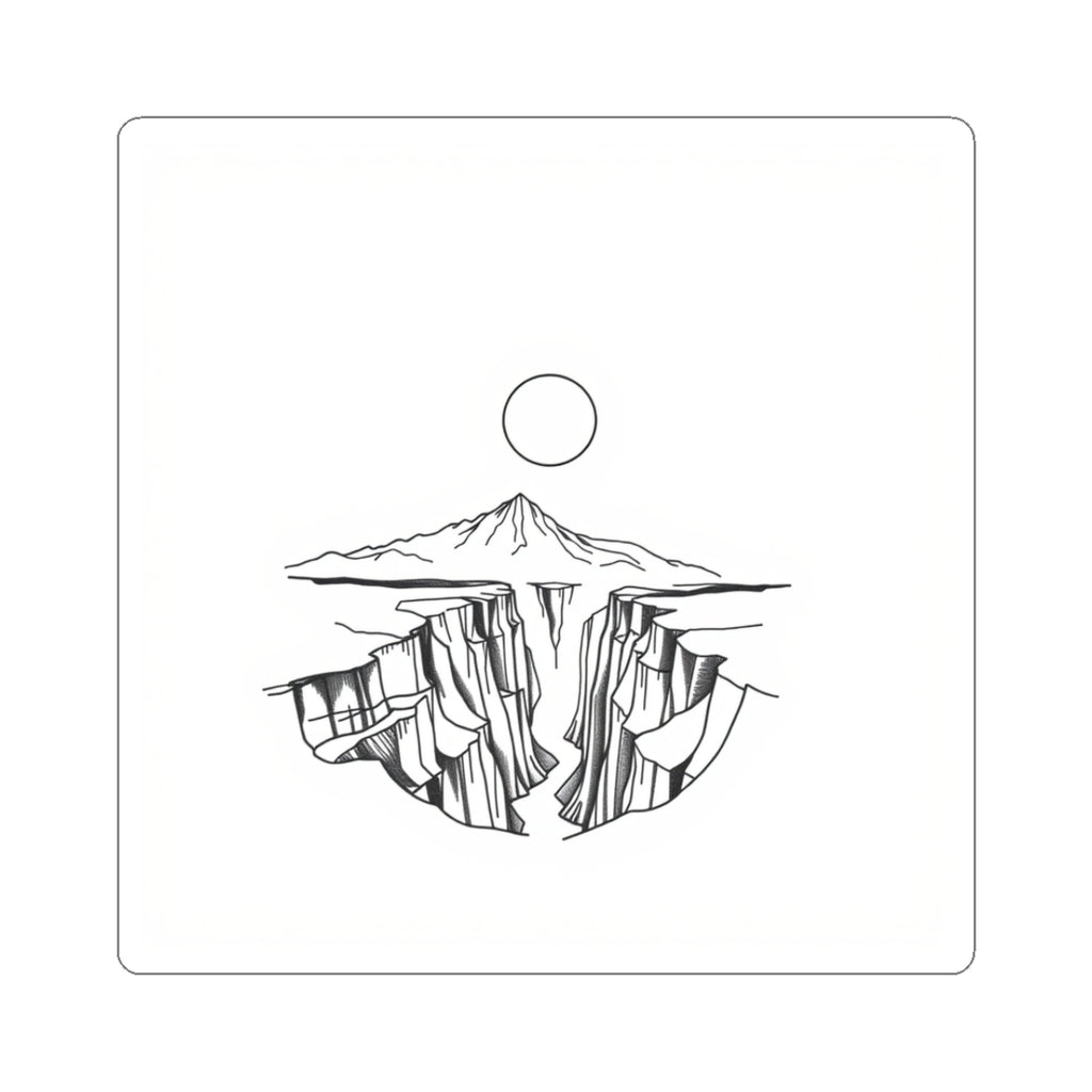 CanyonCache Minimalist Canyon Sticker — Vinyl Kiss-Cut