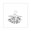 CanyonCache Minimalist Canyon Sticker — Vinyl Kiss-Cut