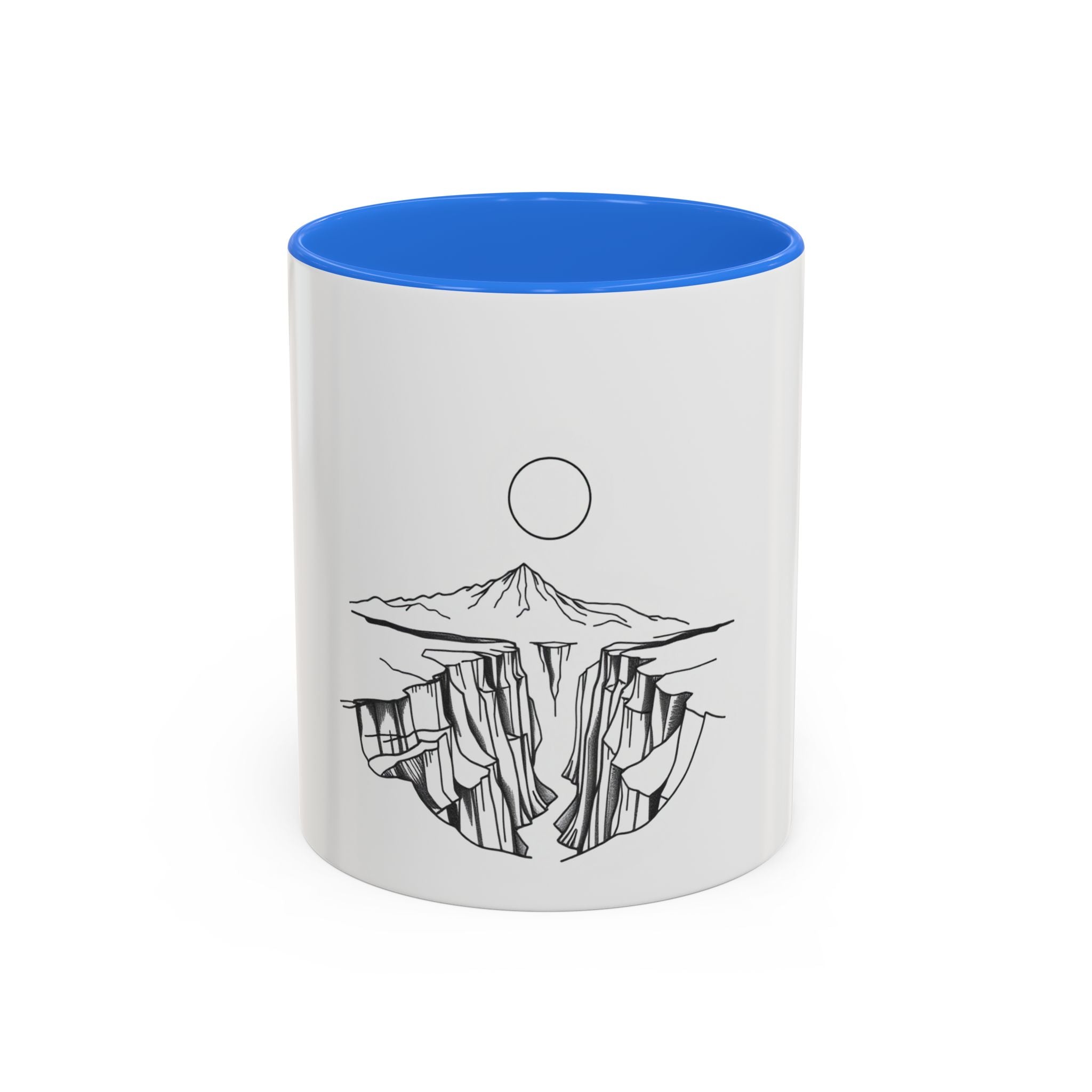CanyonCache Minimalist Canyon Mug — Line-Art Mountain Coffee Mug