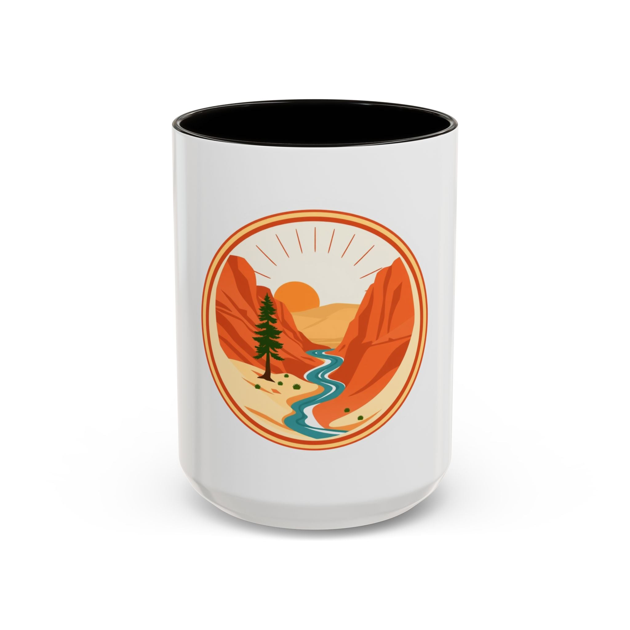 CanyonCache Canyon Badge Mug — Retro National-Park Camp Coffee Mug