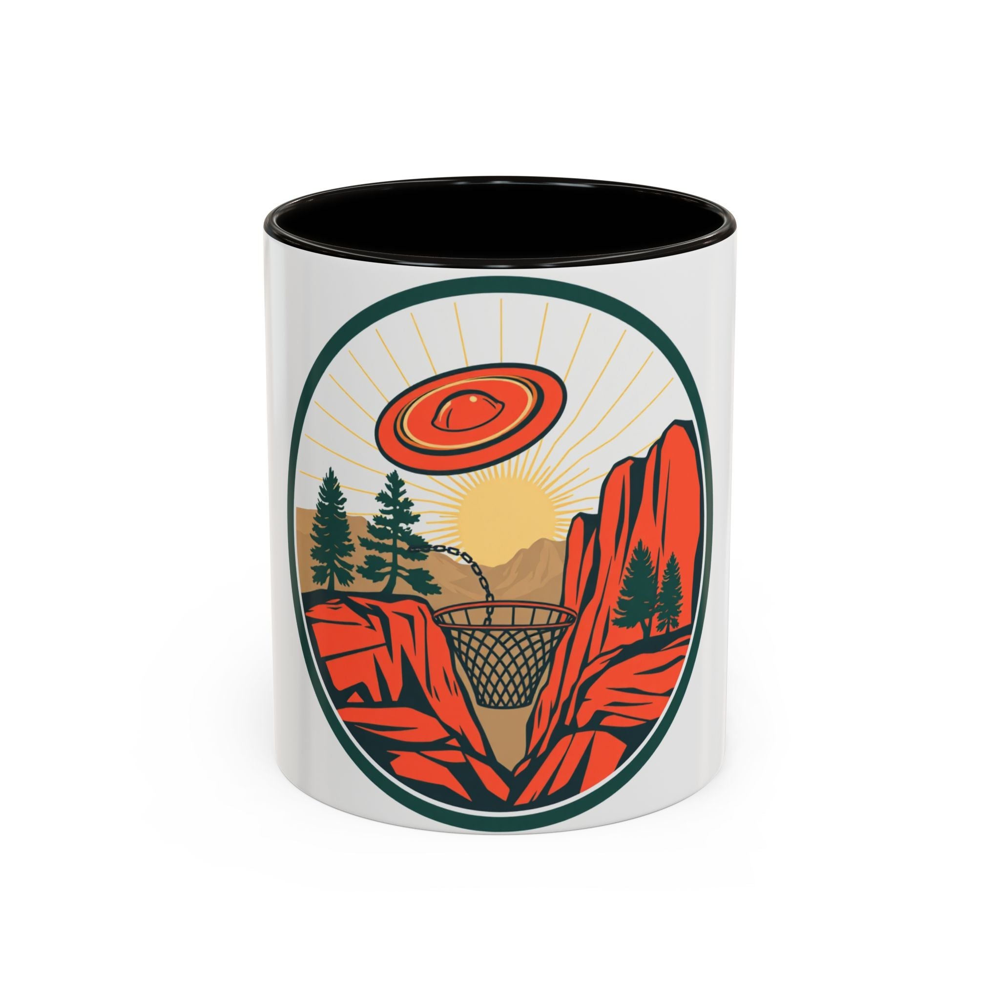 CanyonCache Disc Golf Canyon Mug — Retro Disc Golf Coffee Mug