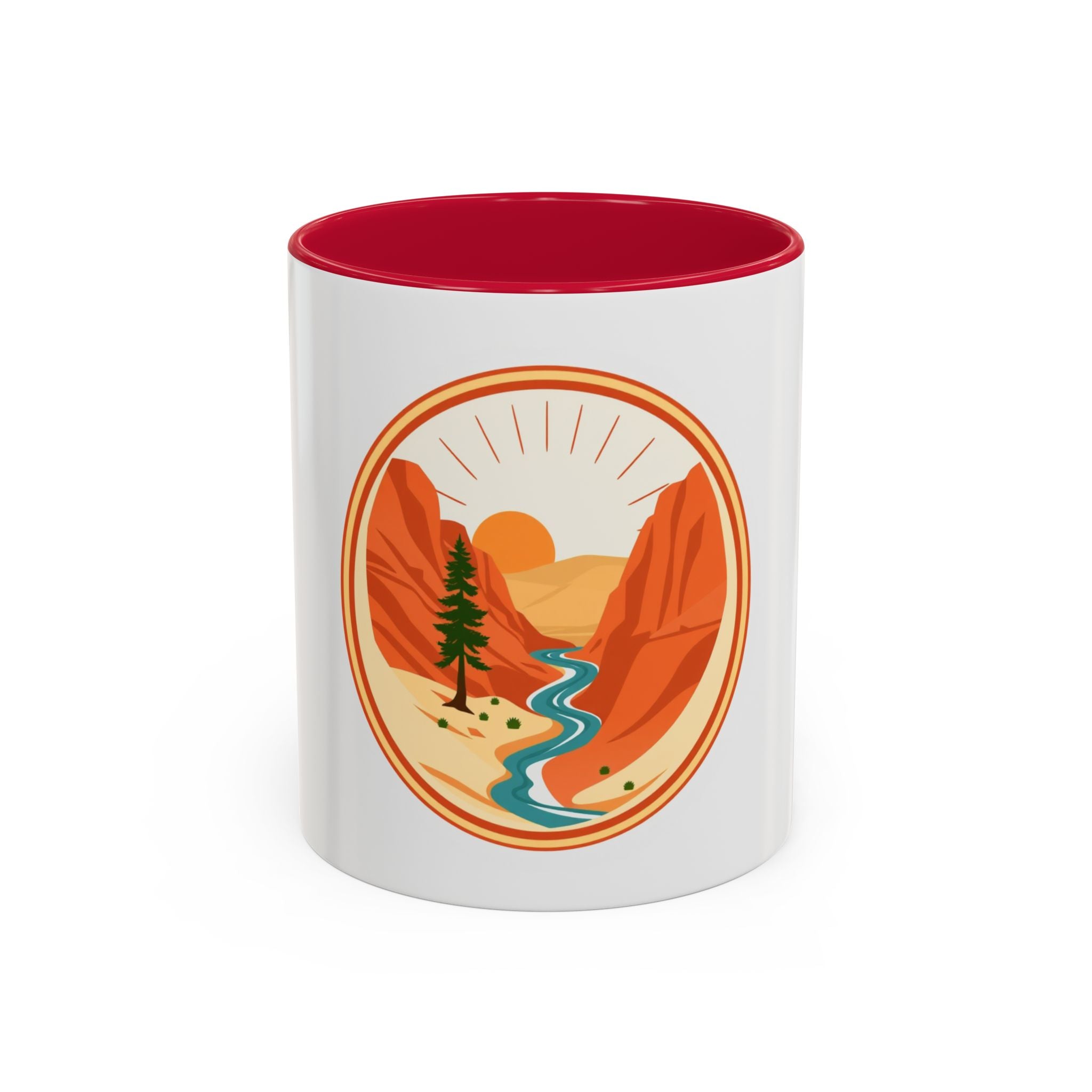 CanyonCache Canyon Badge Mug — Retro National-Park Camp Coffee Mug