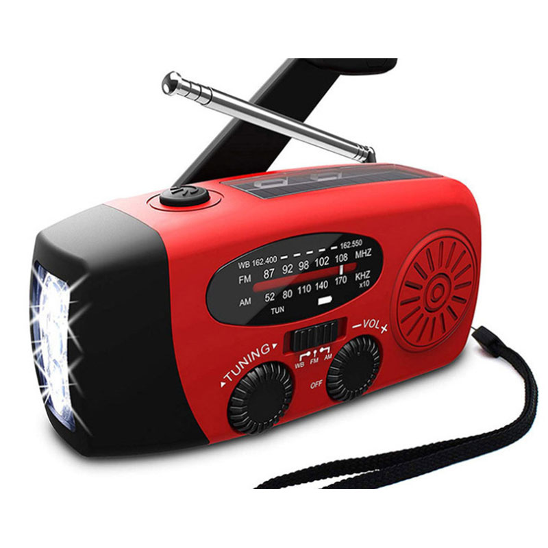 Solar Crank USB Radio Flashlight