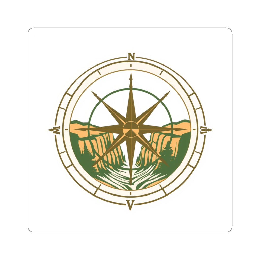 CanyonCache Compass Trail Sticker — Vinyl Kiss-Cut