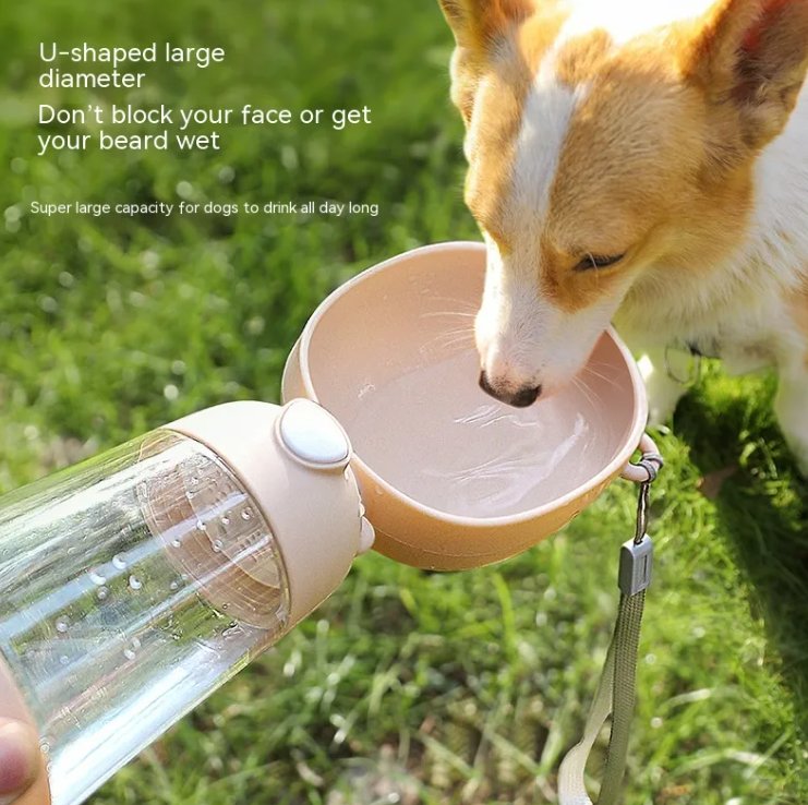 Portable Dog Water Bottle with Travel Bowl