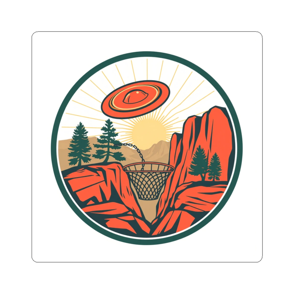 CanyonCache Disc Golf Canyon Sticker — Vinyl Kiss-Cut