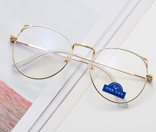 Blue Light Blocking Glasses — Anti Eye-Strain (Metal Frame)