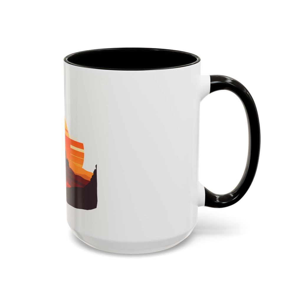 CanyonCache Desert Sunset Mug — Retro Mesa Camp Coffee Mug