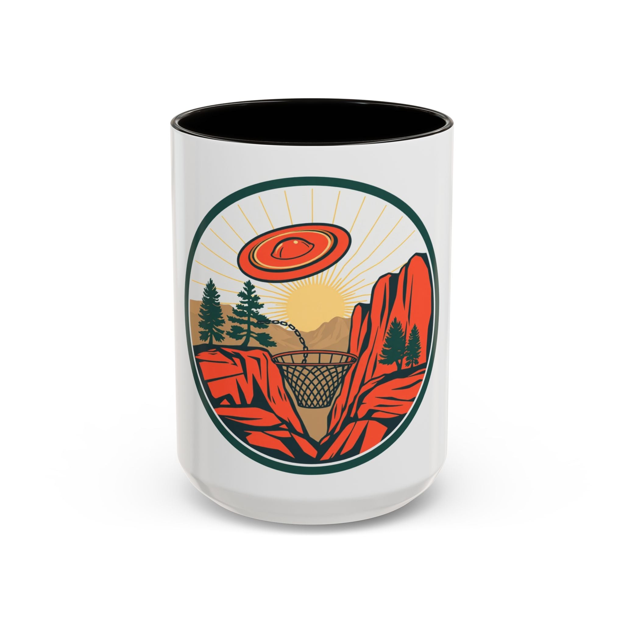 CanyonCache Disc Golf Canyon Mug — Retro Disc Golf Coffee Mug