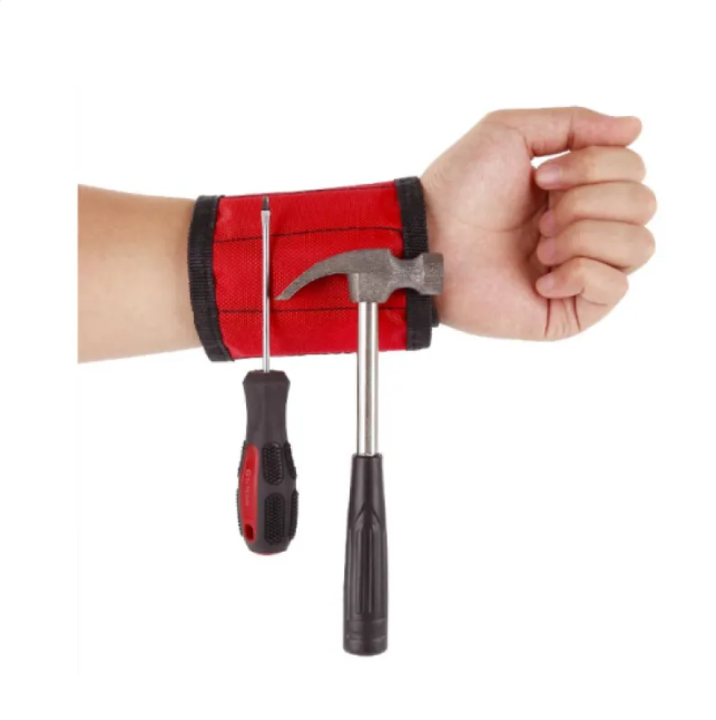 Magnetic Wristband Tool Holder (Holds Screws, Nails & Bits)
