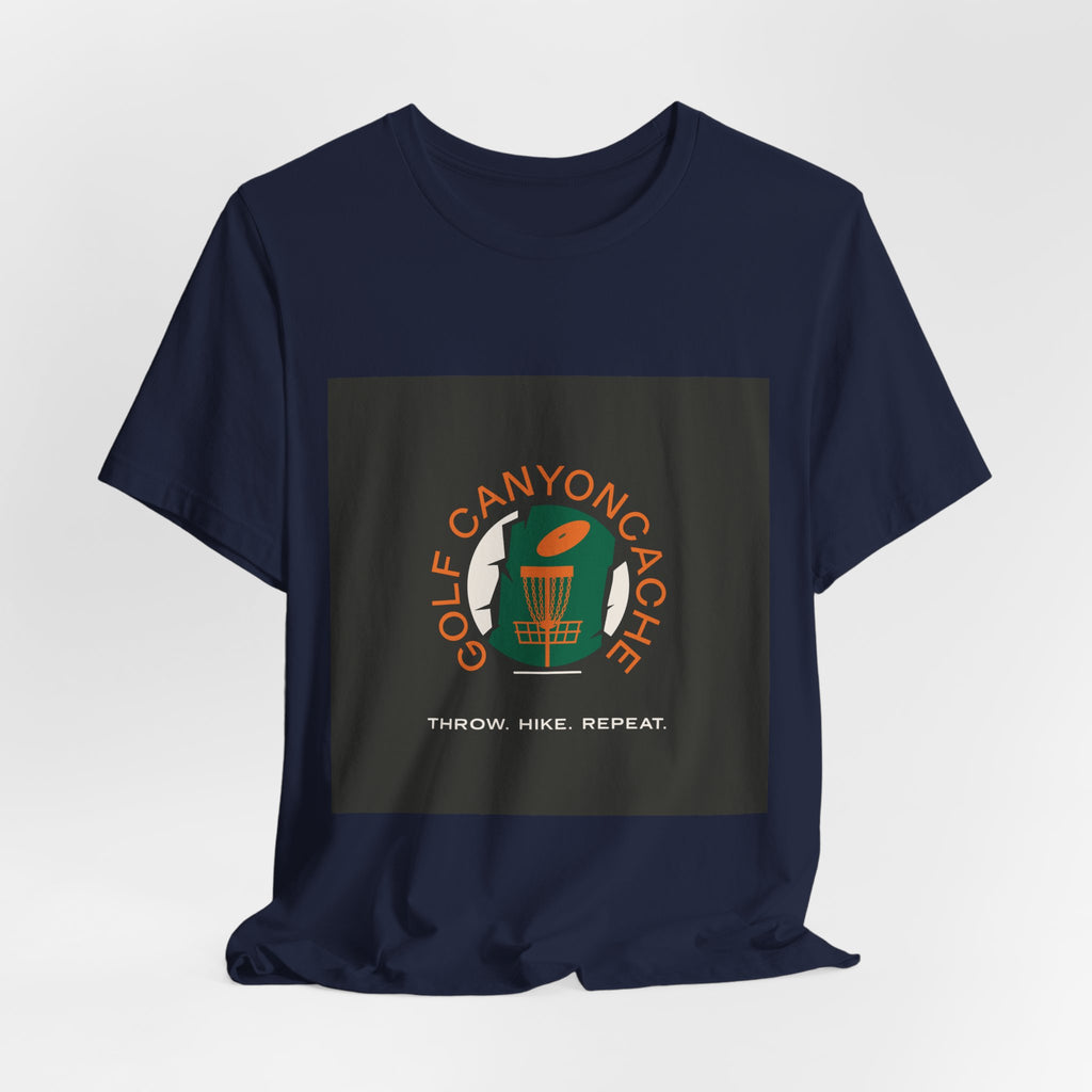 Golf CanyonCache Tee — "Throw. Hike. Repeat."