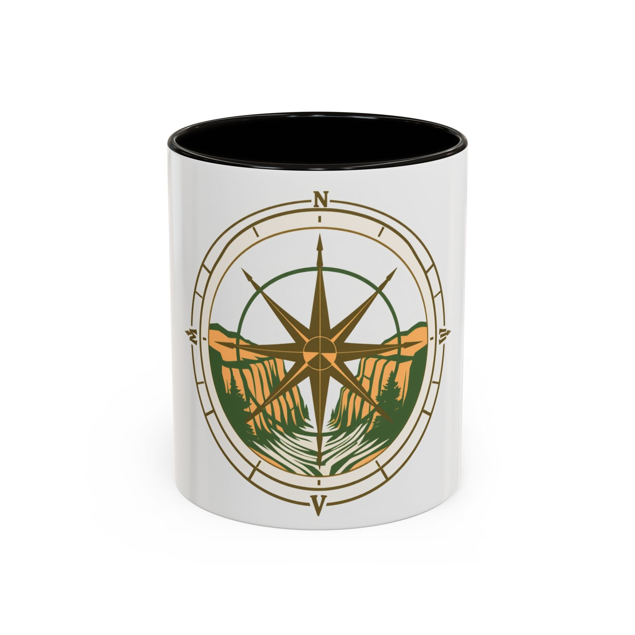 CanyonCache Compass Trail Mug — Topographic Explorer Coffee Mug