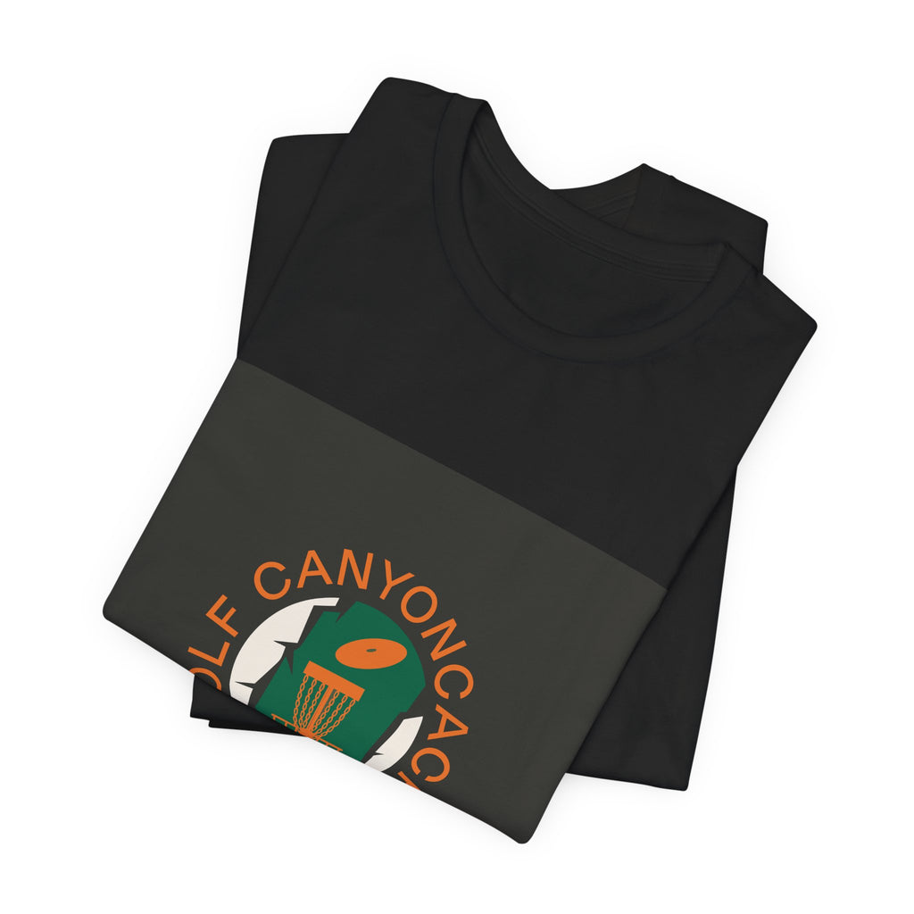 Golf CanyonCache Tee — "Throw. Hike. Repeat."