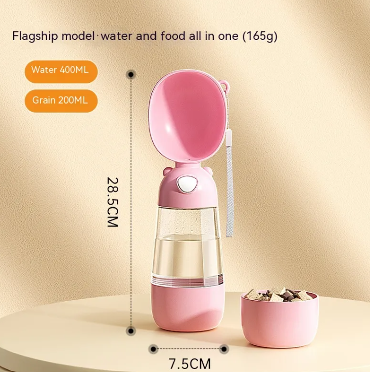 Portable Dog Water Bottle with Travel Bowl