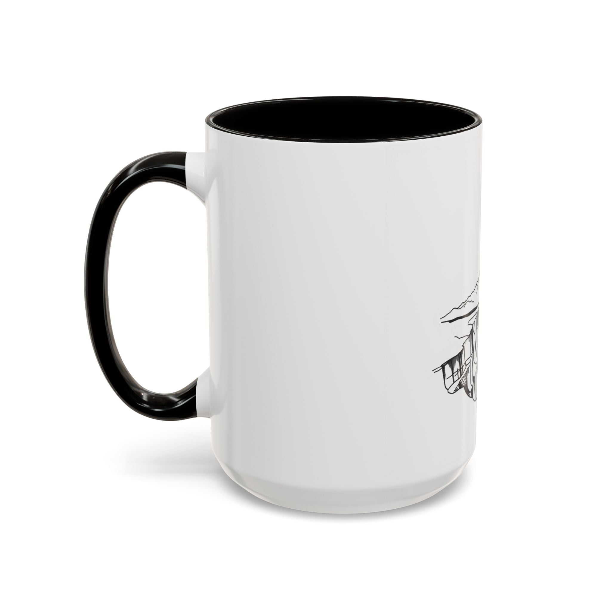 CanyonCache Minimalist Canyon Mug — Line-Art Mountain Coffee Mug