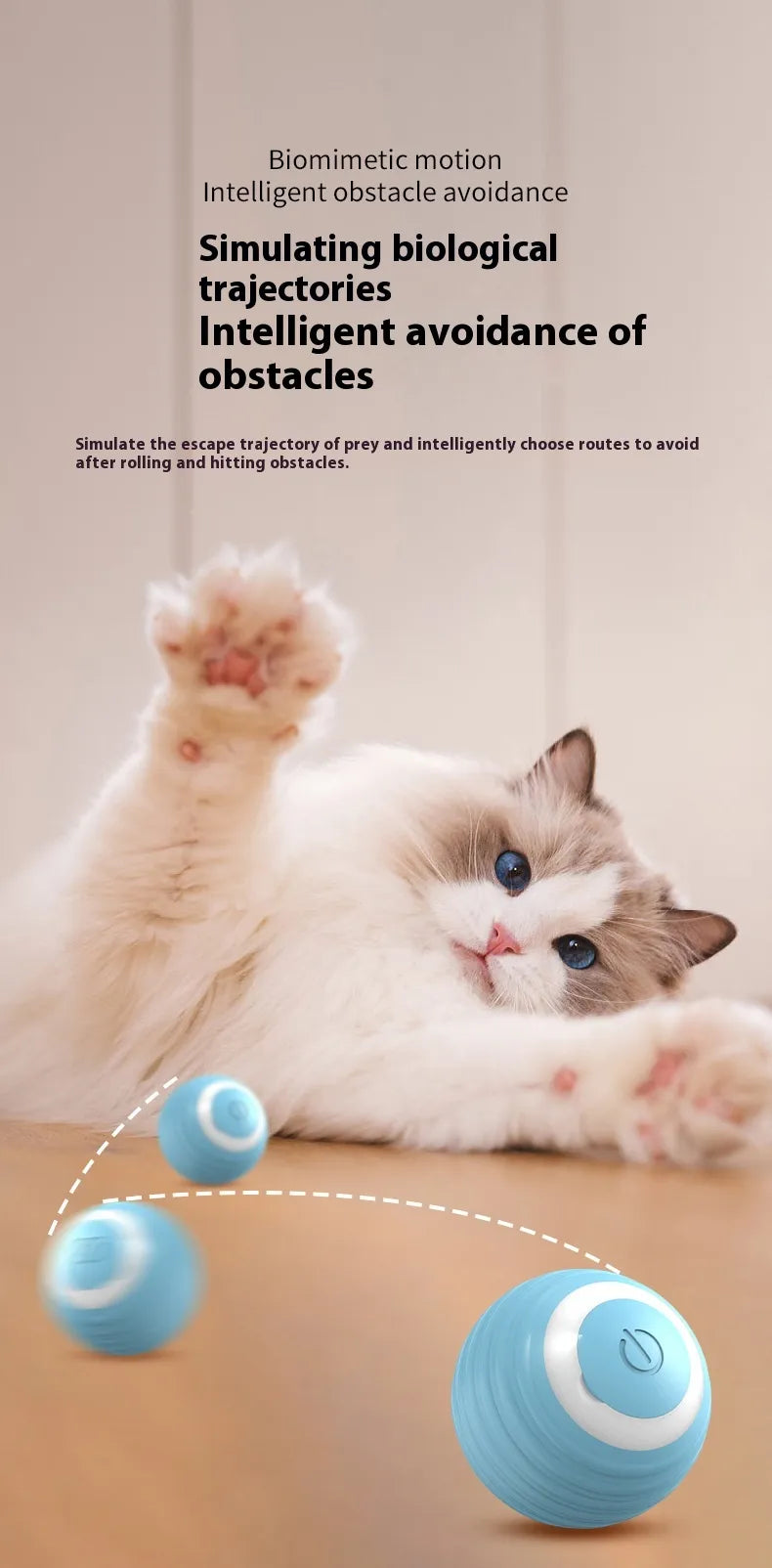Smart Interactive Pet Ball — Self-Rolling Dog & Cat Toy (USB)