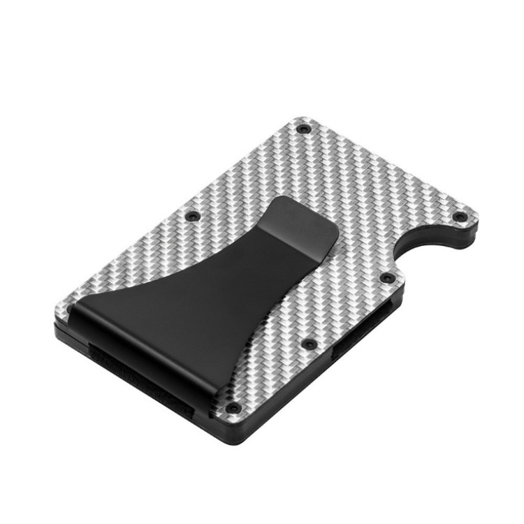 Slim RFID-Blocking Card Wallet — Carbon Fiber + Money Clip
