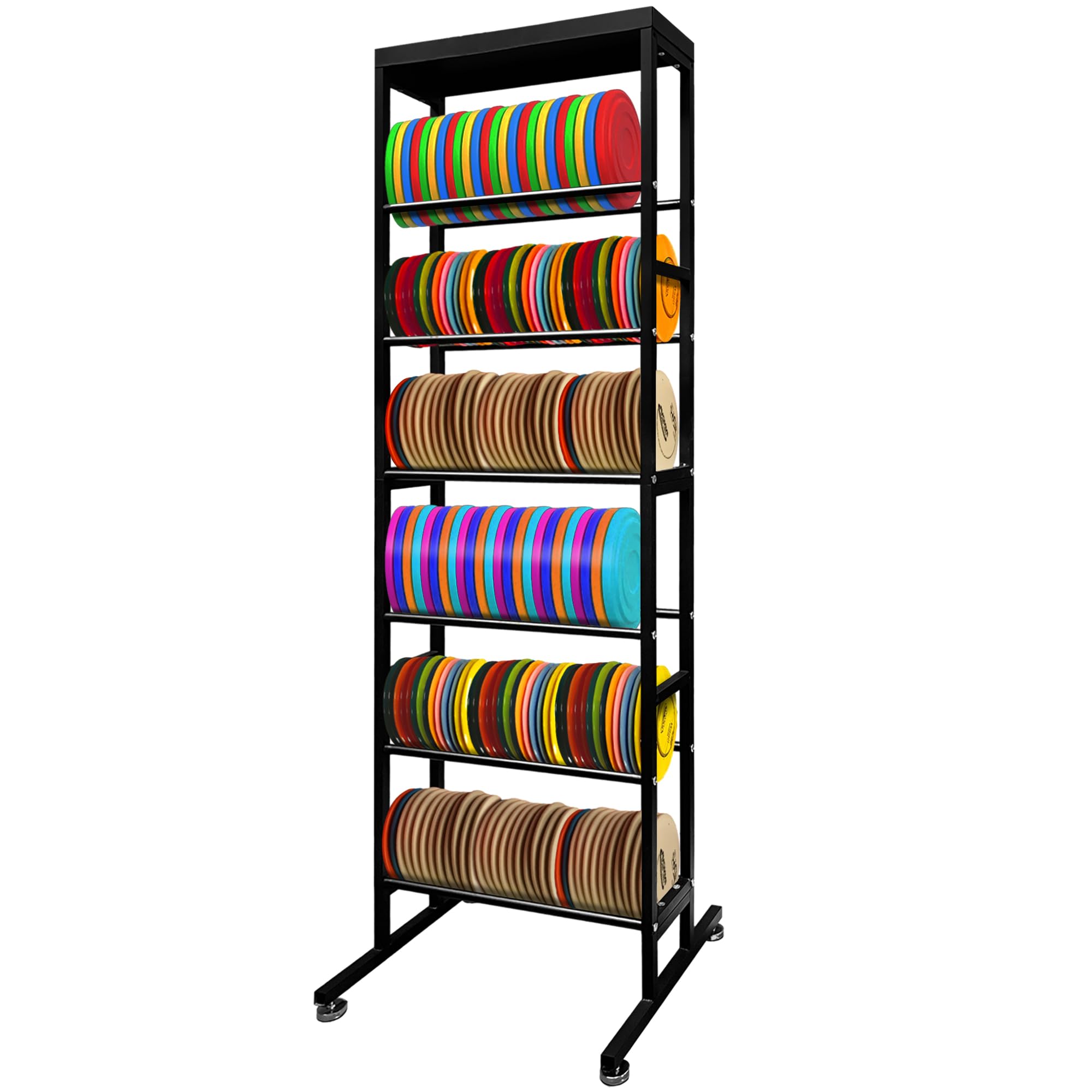 Disc Golf Disc Rack – 6-Tier Metal Wall Mount