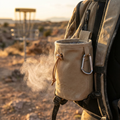 Disc golf grip chalk bag clipped to bag strap