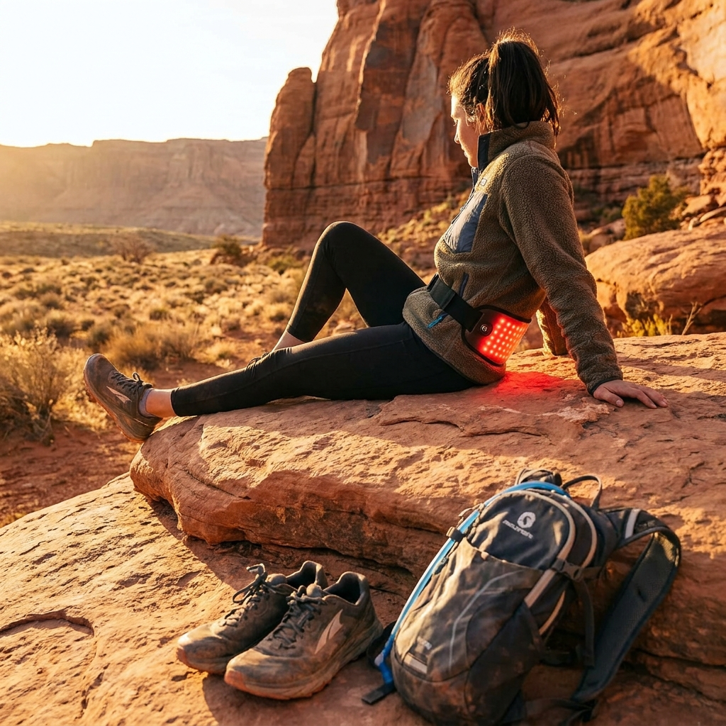 LED Infrared Belt Therapy recovery after trail run