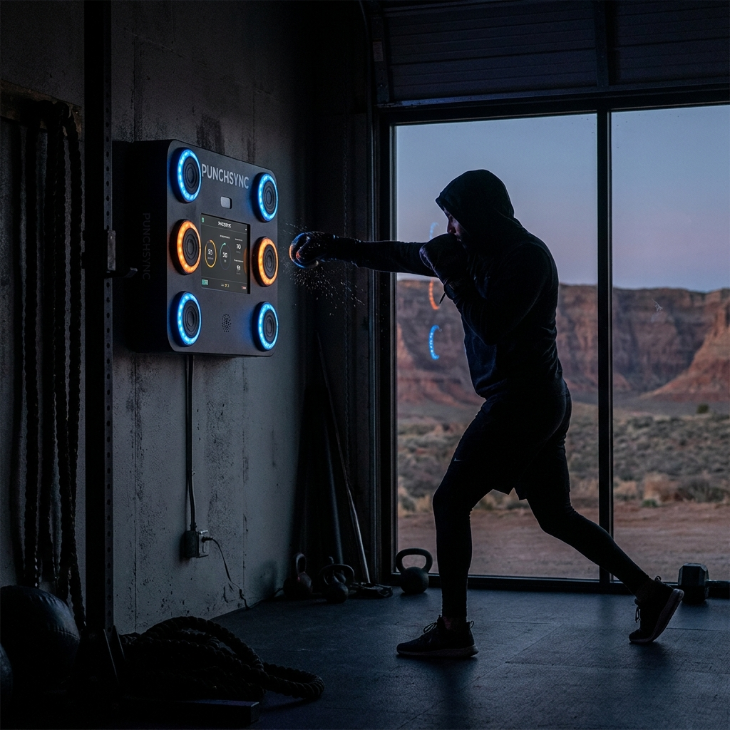 PunchSync Bluetooth Trainer in action