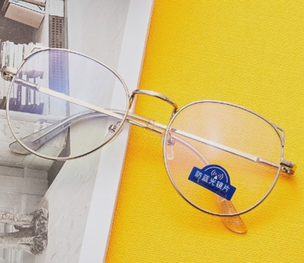 Blue Light Blocking Glasses — Anti Eye-Strain (Metal Frame)